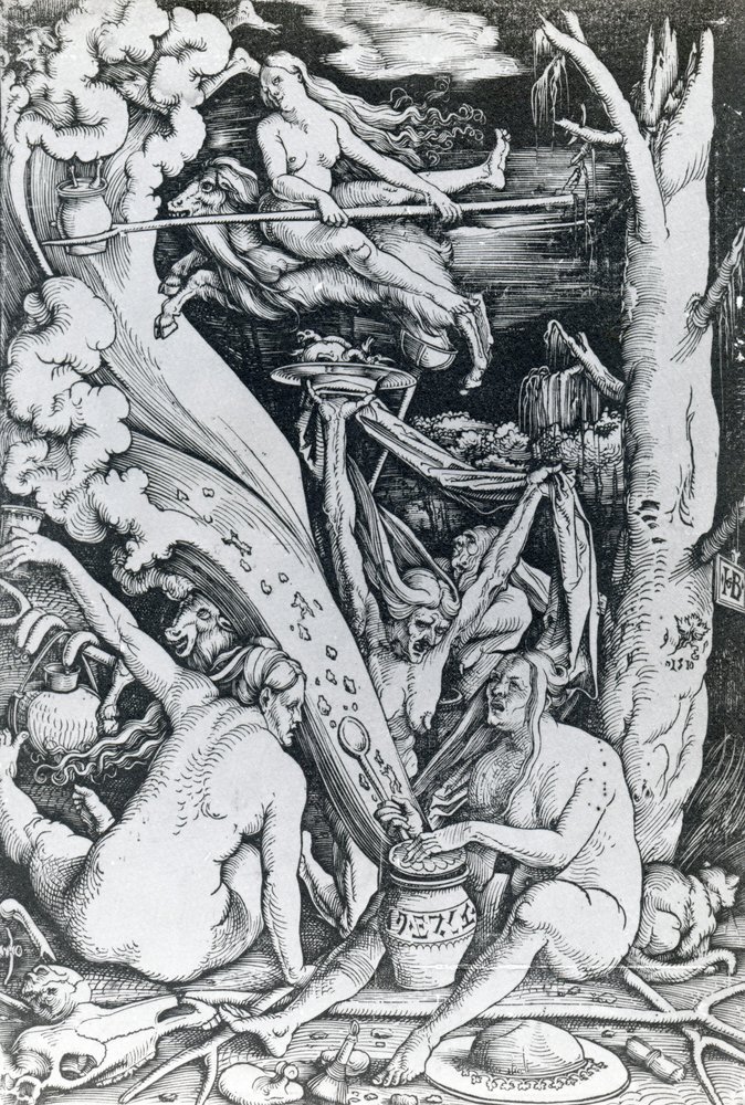 Die Hexen beim Sabbat von Hans Baldung Grien: Kunstdruck